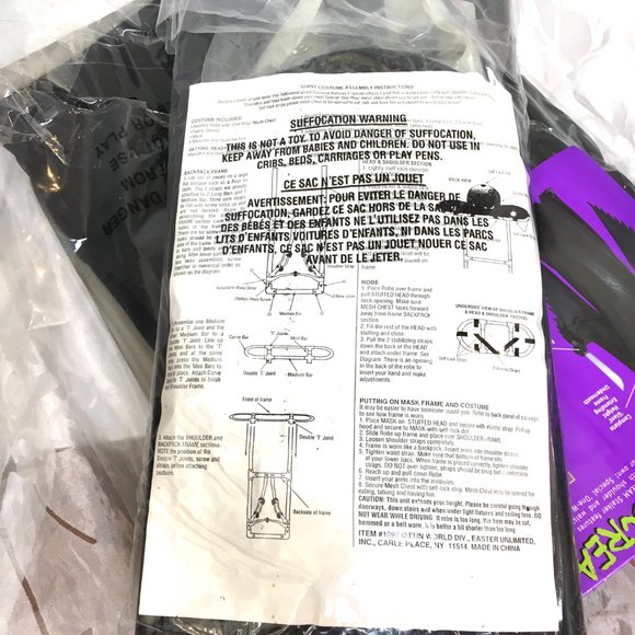 Scream Stalker Ghost Face Scream Giant  Costume NWT NOS Vintage Collectible - Picture 14 of 15